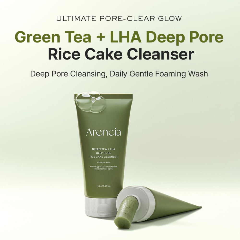 Green Tea + LHA Deep Pore Rice Cake Cleanser 150ml