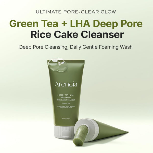Green Tea + LHA Deep Pore Rice Cake Cleanser 150ml