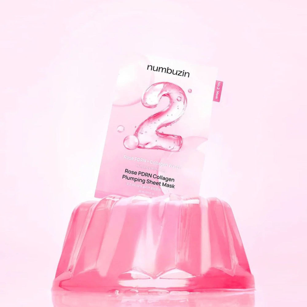 No.2 Rose PDRN Collagen Plumping Sheet Mask 4 masks