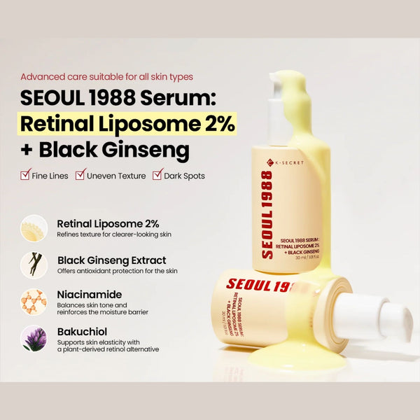 SEOUL 1988 Serum : Retinal Liposome 2% + Black Ginseng 30ml